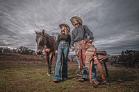 2nd Engagement Shoot on Ranch with Horses